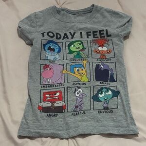 Gray Kids Inside Out 2 Graphic T-Shirt